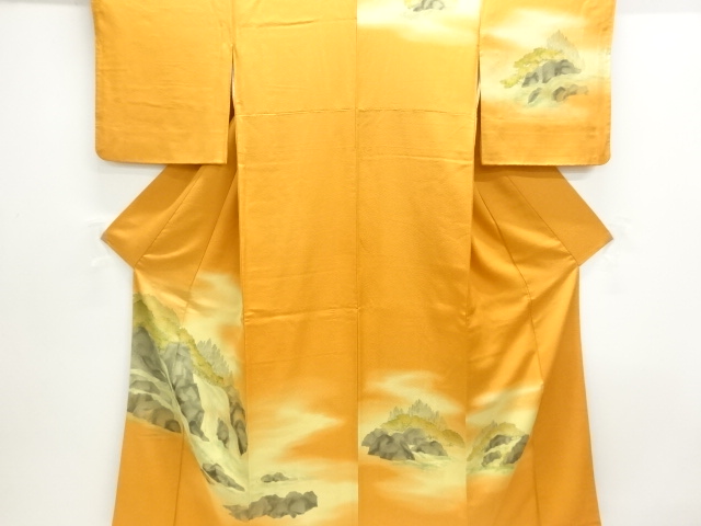 山水模様訪問着